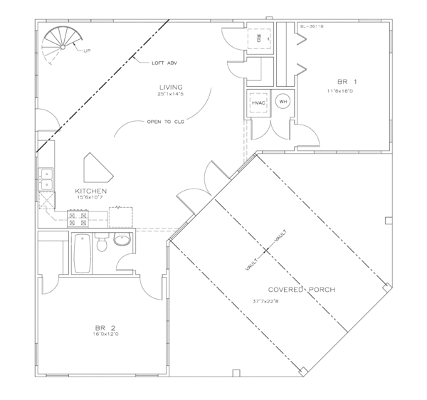 Contemporary Floor Plan - Main Floor Plan #8-239