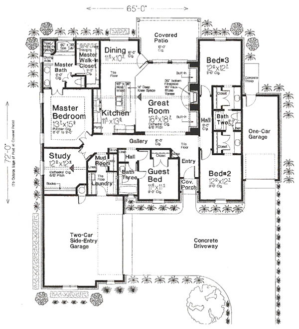 House Design - European Floor Plan - Main Floor Plan #310-966