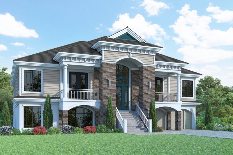 Home Plan - Exterior - Front Elevation 3 for Southern House Plan #930-163 - 3 bed, 3 bath