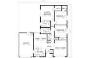 Ranch Style House Plan - 3 Beds 2 Baths 1102 Sq/Ft Plan #1-169 
