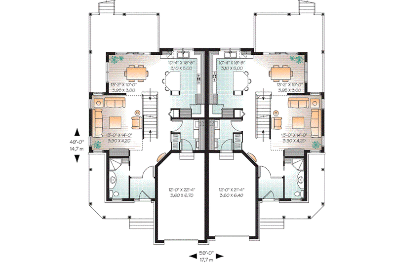 Dream House Plan - Floor Plan - Main Floor for Traditional House Plan #23-633 - 3 bed, 2 bath