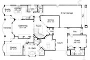 European Style House Plan - 5 Beds 4.5 Baths 3888 Sq/Ft Plan #411-880 