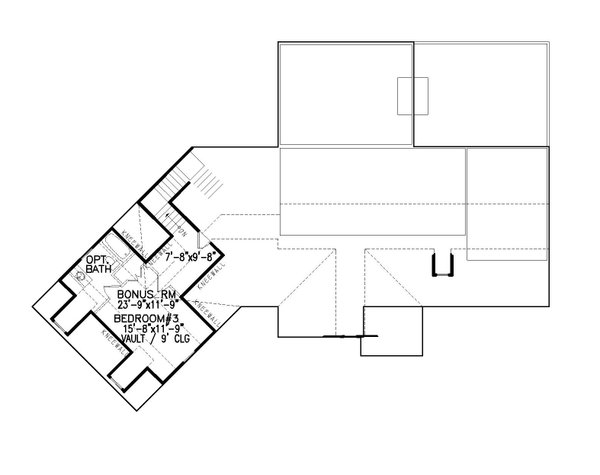 Farmhouse Floor Plan - Upper Floor Plan #54-480