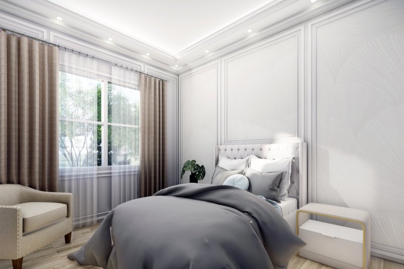 House Blueprint - Interior - Bedroom 1 for Ranch House Plan #54-466 - 3 bed, 2.5 bath