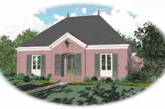 Exterior - Front Elevation for Traditional House Plan #81-394 - 3 bed, 3.5 bath