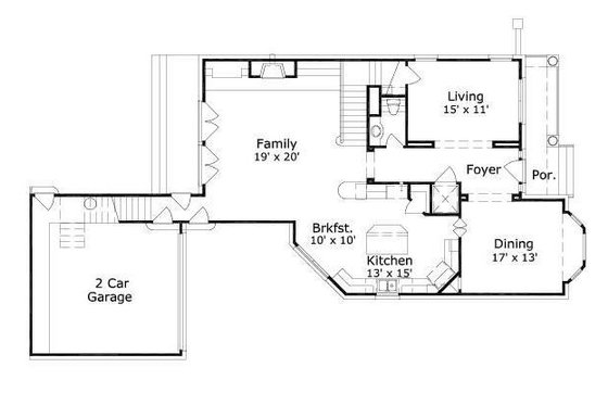 Floor Plan - Main Floor for European House Plan #411-600 - 4 bed, 4.5 bath