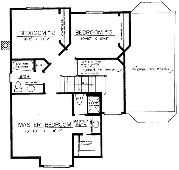 Bungalow Floor Plan - Upper Floor Plan #303-292