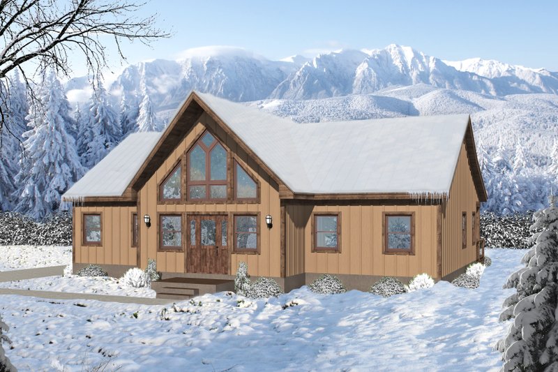 Home Plan - Exterior - Front Elevation 3 for Country House Plan #932-400 - 2 bed, 2 bath