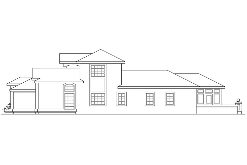 Home Plan - Exterior - Other Elevation 1 for Mediterranean House Plan #124-254 - 3 bed, 3.5 bath