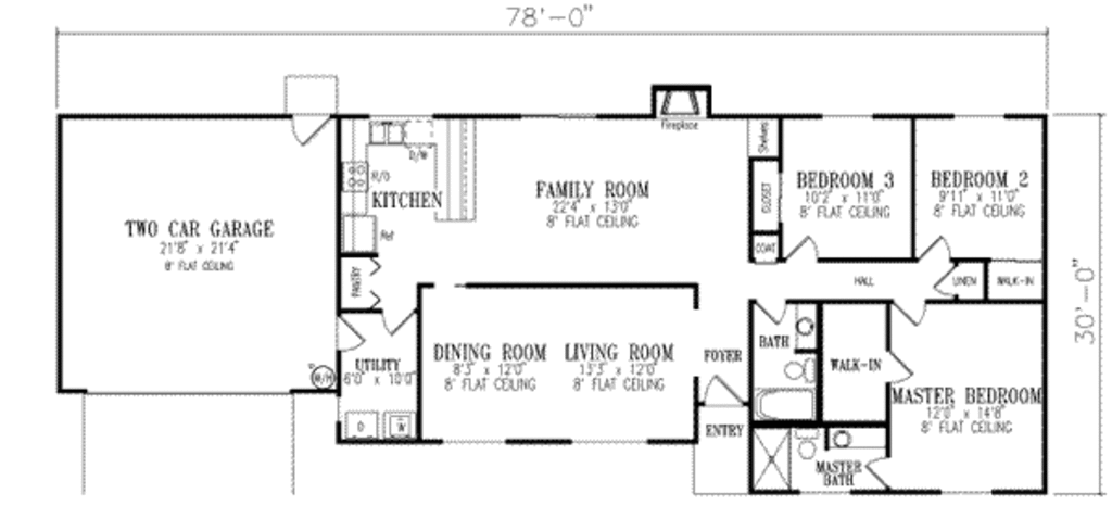 Adobe / Southwestern Style House Plan - 3 Beds 2 Baths 1541 Sq/Ft Plan ...