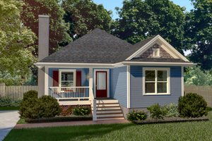 Exterior - Front Elevation for Traditional House Plan #79-160 - 3 bed, 2 bath