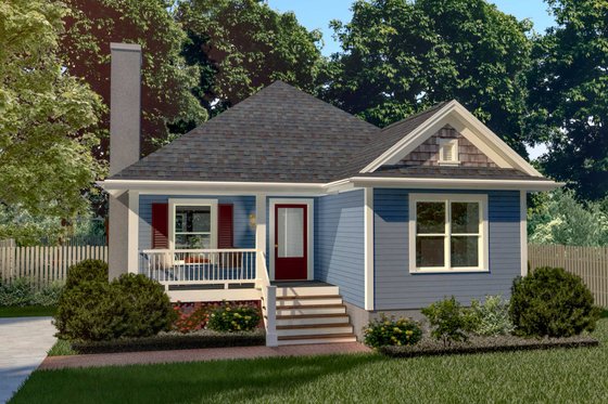 Exterior - Front Elevation for Traditional House Plan #79-160 - 3 bed, 2 bath