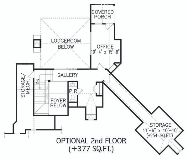 Home Plan - Craftsman Floor Plan - Upper Floor Plan #54-493