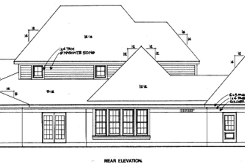 Dream House Plan - Exterior - Rear Elevation for European House Plan #410-384 - 4 bed, 2.5 bath