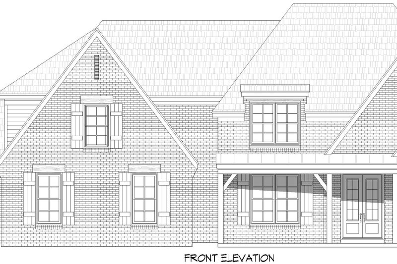 Dream House Plan - Exterior - Front Elevation 3 for Colonial House Plan #932-1146 - 5 bed, 3.5 bath
