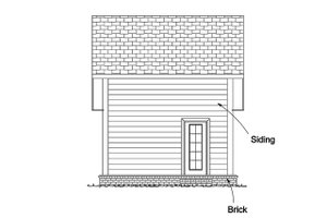 Exterior - Rear Elevation for Cottage House Plan #513-2183 - 1 bed, 1 bath