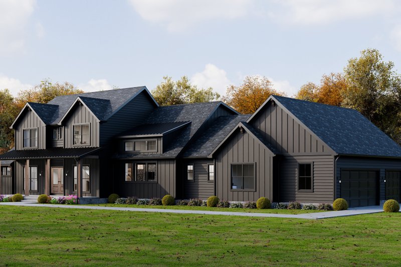 Home Plan - Exterior - Front Elevation 3 for Farmhouse House Plan #1089-64 - 4 bed, 4 bath