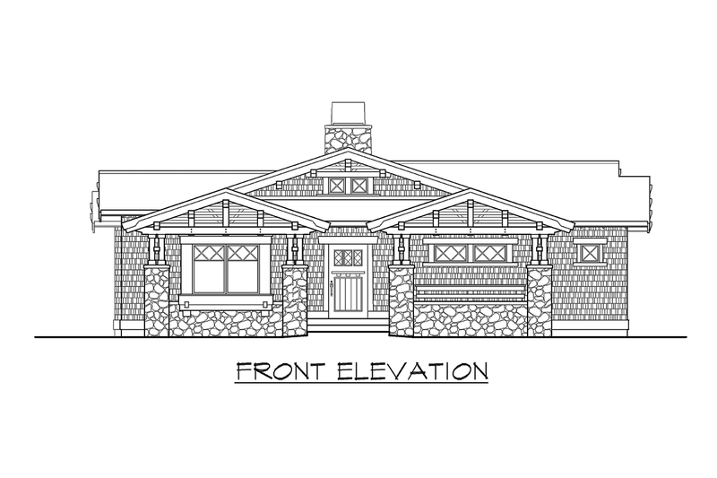 Home Plan - Exterior - Other Elevation for Craftsman House Plan #132-194 - 2 bed, 2 bath