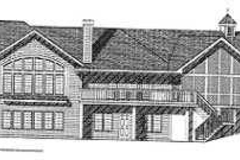 Home Plan - Exterior - Rear Elevation for Traditional House Plan #70-550 - 3 bed, 2.5 bath
