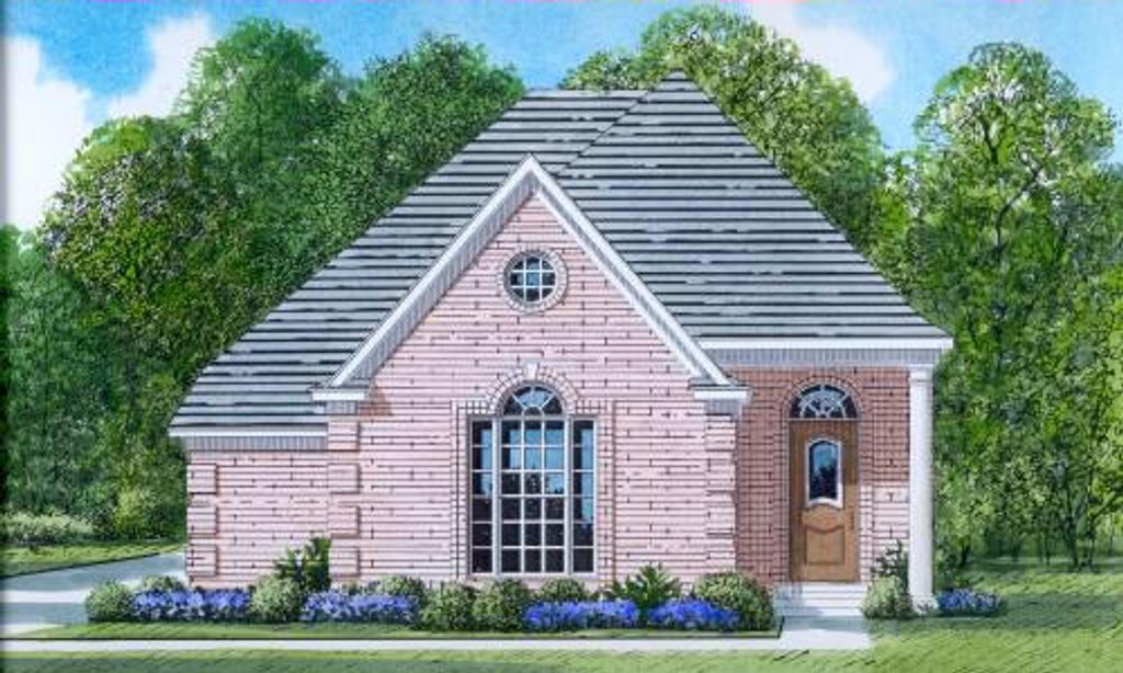 Exterior - Front Elevation 2 for Traditional House Plan #424-73 - 3 bed, 2 bath