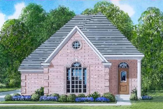 Exterior - Front Elevation for Traditional House Plan #424-73 - 3 bed, 2 bath