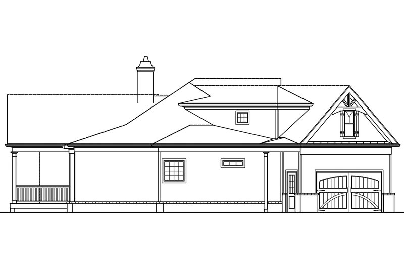 Architectural House Design - Left Side Elevation