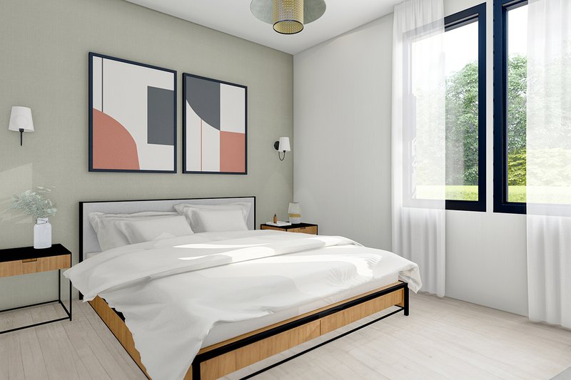Dream House Plan - Interior - Bedroom for Prairie House Plan #124-1357 - 1 bed, 1 bath