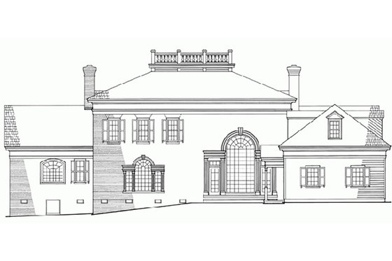 Exterior - Front Elevation 4 for Southern House Plan #137-120 - 4 bed, 4 bath