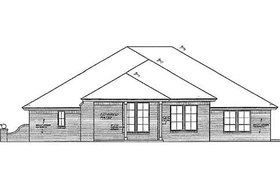 Exterior - Rear Elevation for Traditional House Plan #310-690 - 4 bed, 2.5 bath