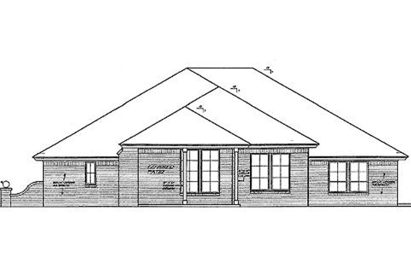 Dream House Plan - Exterior - Rear Elevation for Traditional House Plan #310-690 - 4 bed, 2.5 bath