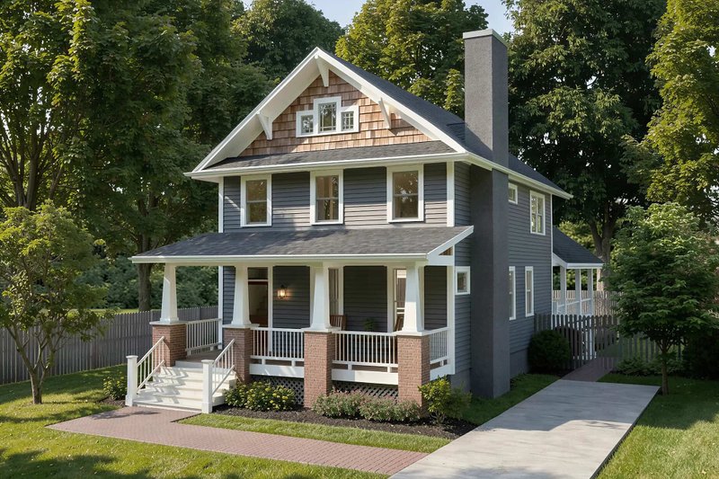 House Design - Exterior - Front Elevation 2 for Craftsman House Plan #79-274 - 4 bed, 3.5 bath