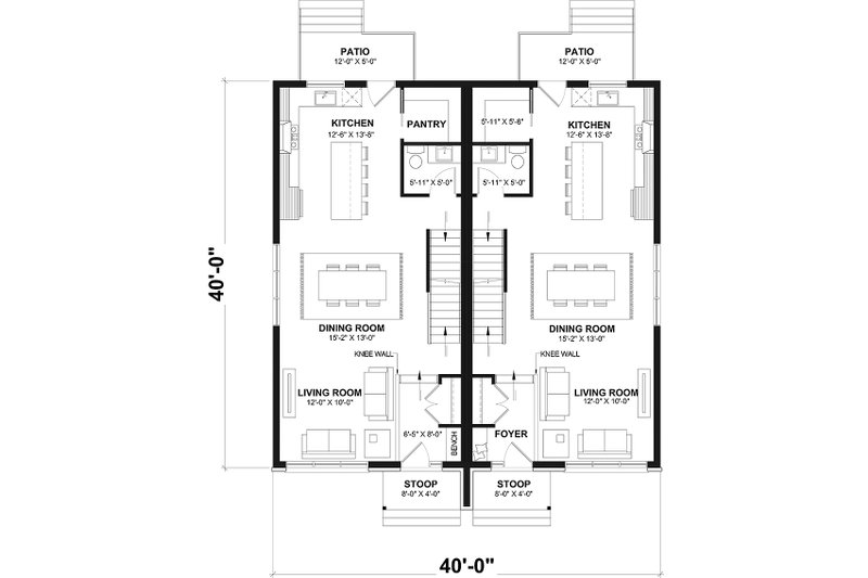 Architectural House Design - Floor Plan - Main Floor for Modern House Plan #23-2855 - 4 bed, 2.5 bath
