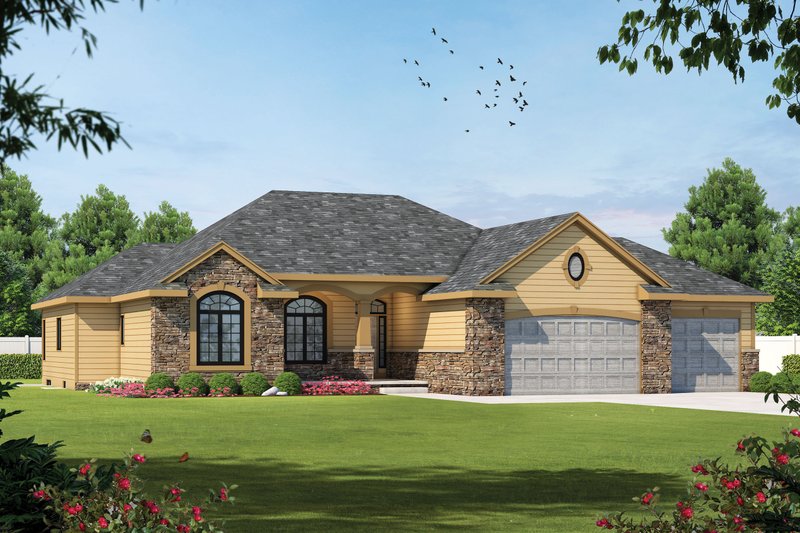 Dream House Plan - Traditional Exterior - Front Elevation Plan #20-2120