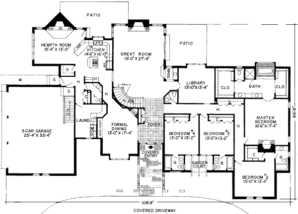 Traditional Floor Plan - Main Floor Plan #312-107