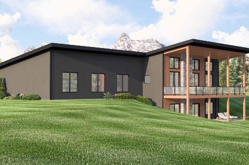 Home Plan - Exterior - Rear Elevation for Contemporary House Plan #1064-464 - 1 bed, 1.5 bath