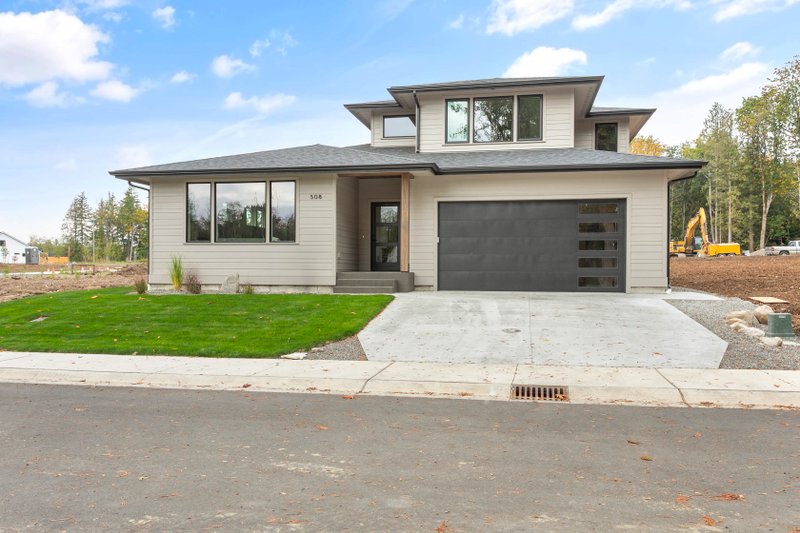 House Blueprint - Exterior - Front Elevation 3 for Contemporary House Plan #1070-273 - 4 bed, 2.5 bath