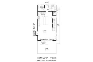 Floor Plan - Main Floor for Modern House Plan #932-772 - 2 bed, 3.5 bath