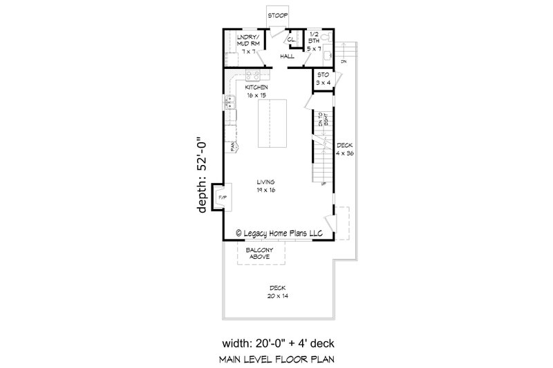 House Blueprint - Floor Plan - Main Floor for Modern House Plan #932-772 - 2 bed, 3.5 bath