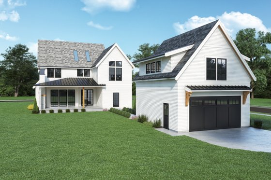 Exterior - Rear Elevation for Farmhouse House Plan #1070-137 - 3 bed, 2.5 bath