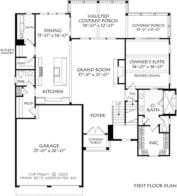 European Floor Plan - Main Floor Plan #927-1053
