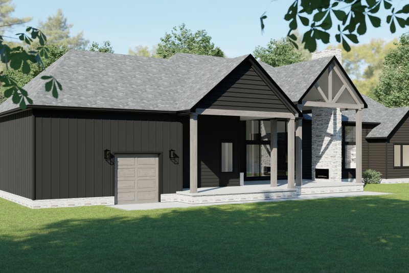 House Blueprint - Exterior - Rear Elevation for Country House Plan #1089-37 - 3 bed, 2.5 bath
