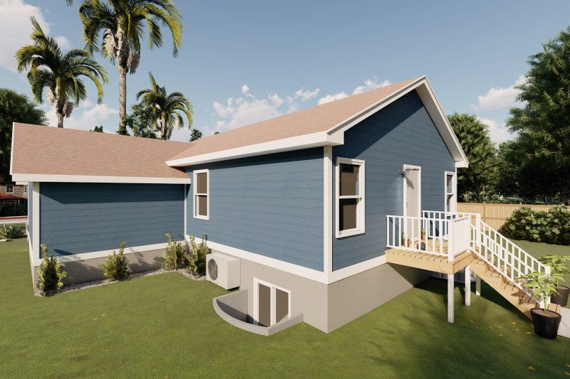 House Plan Design - Exterior - Rear Elevation for Traditional House Plan #1122-9 - 3 bed, 1 bath
