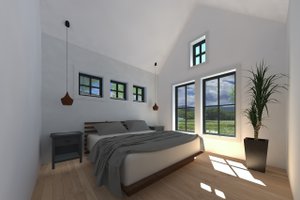 Interior - Master Bedroom for Farmhouse House Plan #933-18 - 3 bed, 2 bath