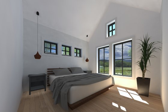 Interior - Master Bedroom for Farmhouse House Plan #933-18 - 3 bed, 2 bath