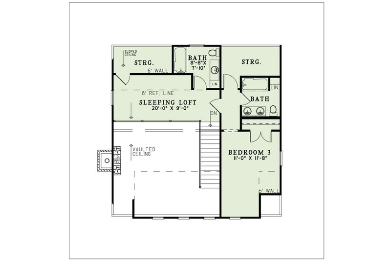 Dream House Plan - Floor Plan - Upper Floor for Country House Plan #17-2517 - 3 bed, 3 bath