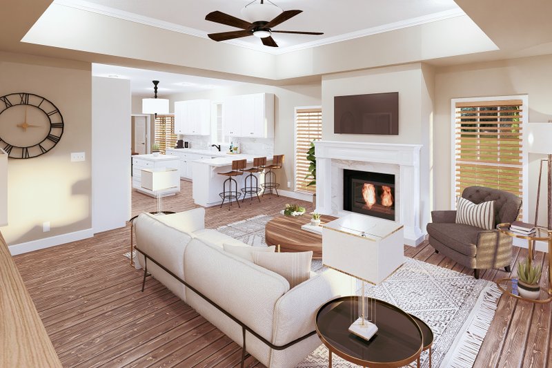 Architectural House Design - Interior - Entry for Craftsman House Plan #44-234 - 3 bed, 2 bath