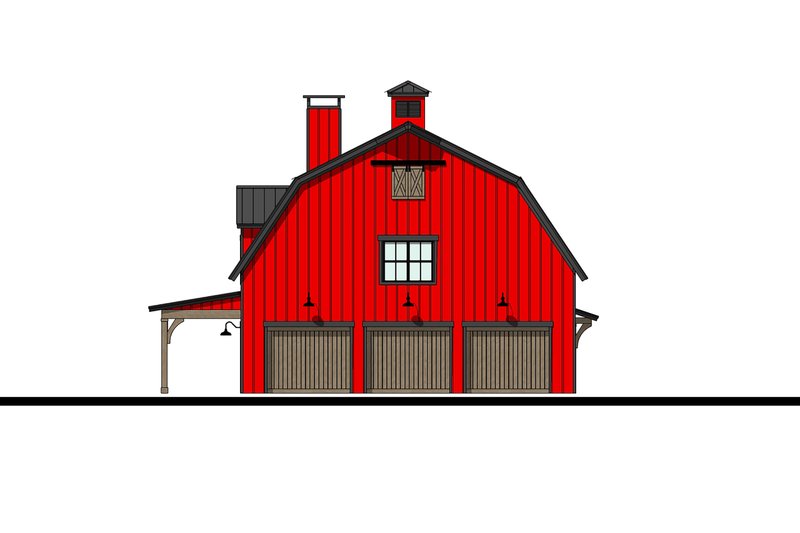 House Design - Exterior - Other Elevation 1 for Barndominium House Plan #1103-6 - 3 bed, 2.5 bath