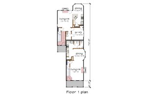 Floor Plan - Main Floor for Craftsman House Plan #79-251 - 3 bed, 2 bath