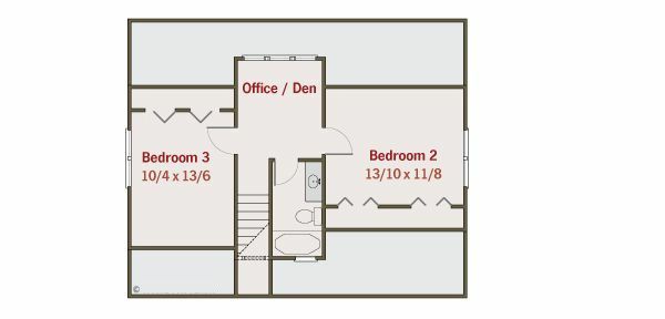 Craftsman Floor Plan - Upper Floor Plan #461-19
