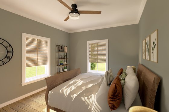 Interior - Bedroom 1 for Farmhouse House Plan #44-277 - 3 bed, 2 bath